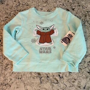 Brand new Star Wars Mandalorian  Kids Light Blue Sweatshirt size 4 T